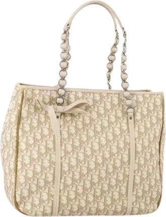 Dior Pre-owned Tote Bags, female, Beige, Size: ONE SIZE Pre-owned Plastic Tote Bag