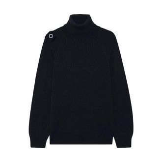 Mastrum Turtlenecks, male, Blue, Size: M Navy Roll Neck Knit Sweater