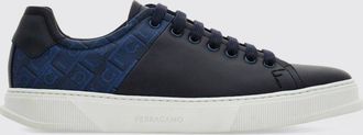 Ferragamo Sneakers in pelle con stampa Gancini