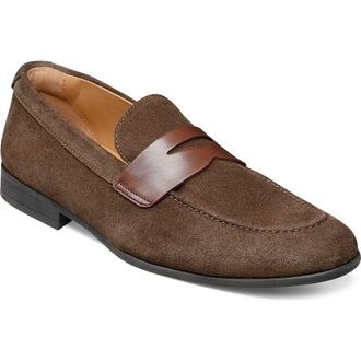 Florsheim Modena Moc Toe Penny Loafer in Brown Suede at Nordstrom, Size 11.5