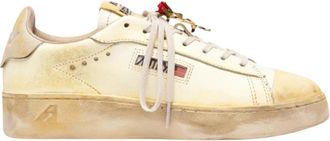 Autry Dallas Low Super Vintage - Dames - Sneakers - Beige - 38 EU - Katoen - Schoenen