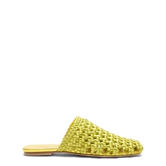Stuart Weitzman Marina Mule - Dames - Slip ons - Groen - 37 EU - Leer - Schoenen