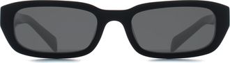 Prada Rectangle Womens Black Dark Grey PRB06S - One Size