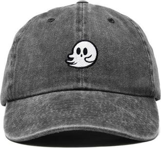 Dalix Whisper Ghost Dad Cap in Washed Black at Nordstrom