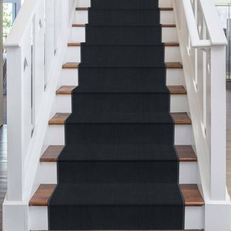 Runrug Stair Runner Carpet for Staircases - Soft & Comfy, 9mm - Plain in Dark Grey | Size: 70 cm x 690 cm
