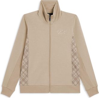 Freddy Felpa full zip con collo alto e inserti geometrici