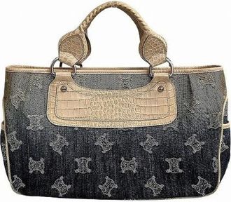 Celine Pre-owned Handbags, female, Blue, Size: ONE SIZE Pre-owned Denim Handbag