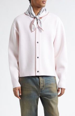 Jacquemus Le Cardigan Doppio Merino Wool Blend Cardigan in Light Pink at Nordstrom, Size X-Large