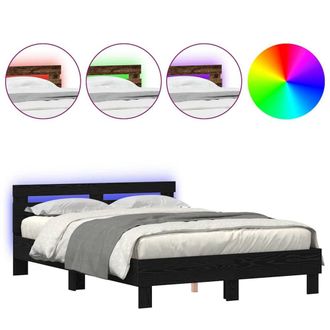 Berkfield Home Black Oak Bed Frame Black oak Solid oak wood 150 x 200 cm