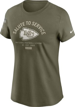 Nike Kansas City Chiefs Salute to Service Sideline Nike Womens NFL T-Shirt in Brown | NKAF2DHA2G-PH3