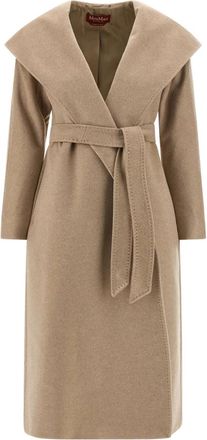 Max Mara Jassen, Dames, Beige, L, Kasjmier, Danton Coat