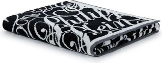 Philipp Plein Home, unisex, Zwart, ONE Size, Katoen, Bath Sheet Signature