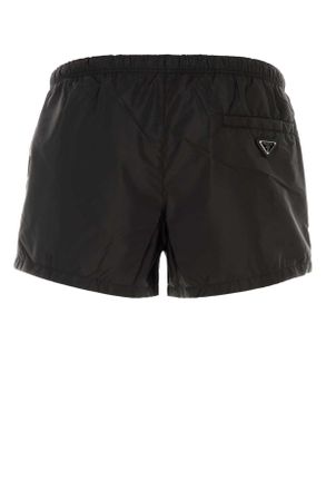 Prada Mens Black Re-Nylon Swimming Shorts Nero Costumi Da Bagno Swimwear