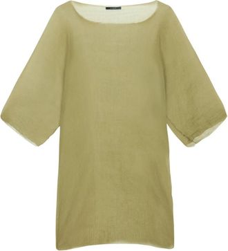 Cortana Zijden Pistache Top - Dames - Blouses - Groen - S - Chiffon - Overhemden