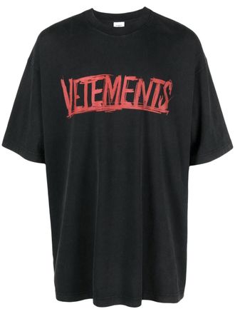 VETEMENTS T-shirt con stampa grafica - Nero