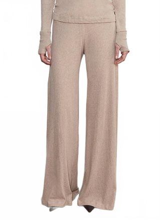 Enza Costa Cashmere Bias Pant In Khaki