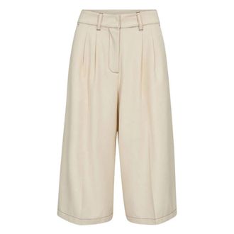 Co'Couture Terrycc Bermudas - Dames - Korte Broeken - Beige - S - Korte Broeken