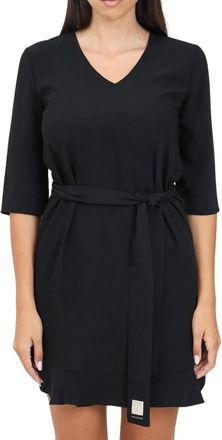 A|X Armani Exchange Black Polyester Womens A-Line Dress