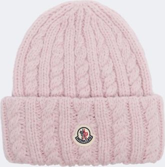 Moncler Cable-knit alpaca and wool-blend beanie
