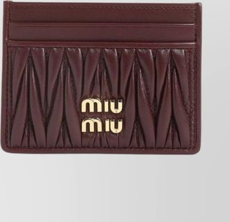 Miu Miu matelass&eacute; leather cardholder