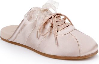 Badgley Mischka Priscila Mule in Nude Satin at Nordstrom, Size 8.5