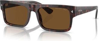 Prada Stijlvolle zonnebril - Heren - Zonnebrillen - Bruin - 59 MM - Accessoires