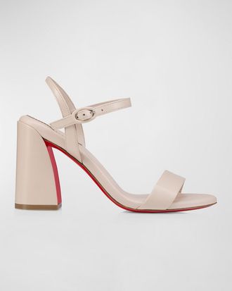 Christian Louboutin 85mm Miss Jane Ankle-Strap Sandals