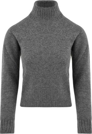 SOLOTRE Jersey de cuello alto ancho - Knitwear - Mujer - Gris - L
