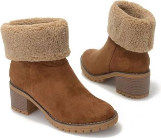 Corkys Footwear Womens Cotton Heeled Bootie In Brown