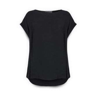 Elena Miro Cr&ecirc;pe de Chine Blouse - Dames - Blouses - Zwart - 5XL - Overhemden