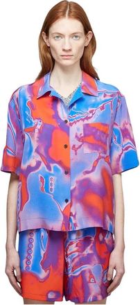 Alexander McQueen Rave Zijden Shirt met Fantasma Stijl - Dames - Overhemden - Veelkleurig - S - Overhemden