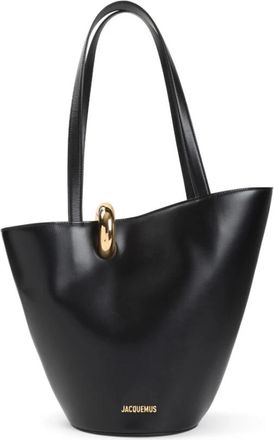 Jacquemus The Medium Bambola - Dames - Schoudertassen - Zwart - ONE Size - Katoen - Tassen