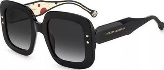 Carolina Herrera Womens CH-0010-S-807 CH 0010 S 52 807 Sunglasses - Black - One Size