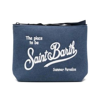 MC2 Saint Barth Clutches, female, Blue, Size: ONE SIZE Aline Canvas Clutch