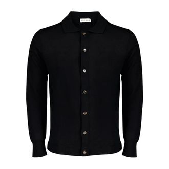 Autore Cardigan Freeman In Lana Merino - Heren - Vesten - Zwart - S - Wol - Truien & Vesten