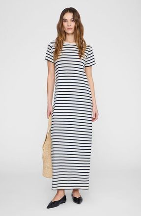 Anine Bing Wynne Dress Stripe in Navy Stripe at Nordstrom, Size Medium