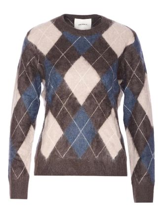 Lisa Yang Margy argyle-pattern crewneck sweater - women - Cashmere - 2 - Brown