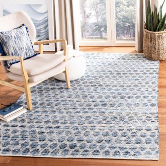 Safavieh Montauk Hand Made Area rug, Blue Bohemian Style Non-Shedding