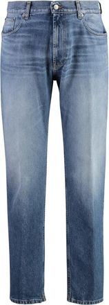 Dondup Straight-leg jeans met contraststiksels - Heren - Regular Fit Jeans - Blauw - W31 - Katoen - Jeans