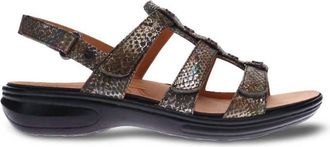 Revere Comfort Shoes Womens Toledo Gladiator Sandal In Peacock Python Leather