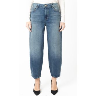Fidelity Denim Delilah Barrel Crop Jean in Panorama Blue at Nordstrom, Size 2527