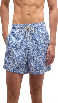 Arrels Barcelona Marie Lavis Vibes Swim Trunks In Blue/white