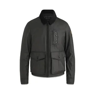 Belstaff Light Jackets, male, Black, Size: 2XL Black Range Jacket with Sheepskin Trim