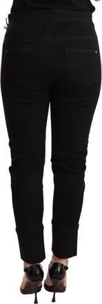 Ermanno Scervino Womens Black Low Waist Skinny Slim Trouser Cotton Jeans