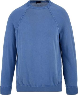 Drumohr Jersey D0Gf 200 - Heren - Sweatshirts - Blauw - 2XL - Hoodies & sweatvesten