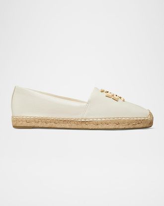 Tory Burch Eleanor Leather Medallion Espadrilles