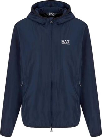 Emporio Armani Core Identity Hooded Bomber - Heren - Zomerjassen - Blauw - 5XL - Polyester - Jassen