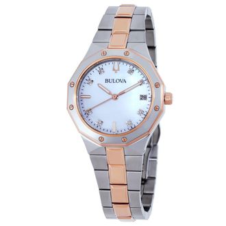 Bulova Prestige Quartz Diamond Ladies Watch 98P235