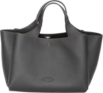 Tod's Small Leather Tote - Dames - Shoppers - Zwart - ONE Size - Leer - Tassen