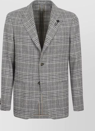 Lardini mens roma check pattern jacket